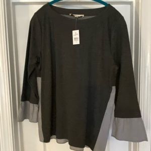 NWT Loft mixed media top